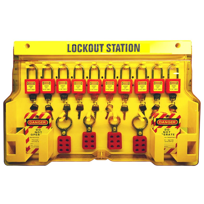 Filled Lockout Tagout Station